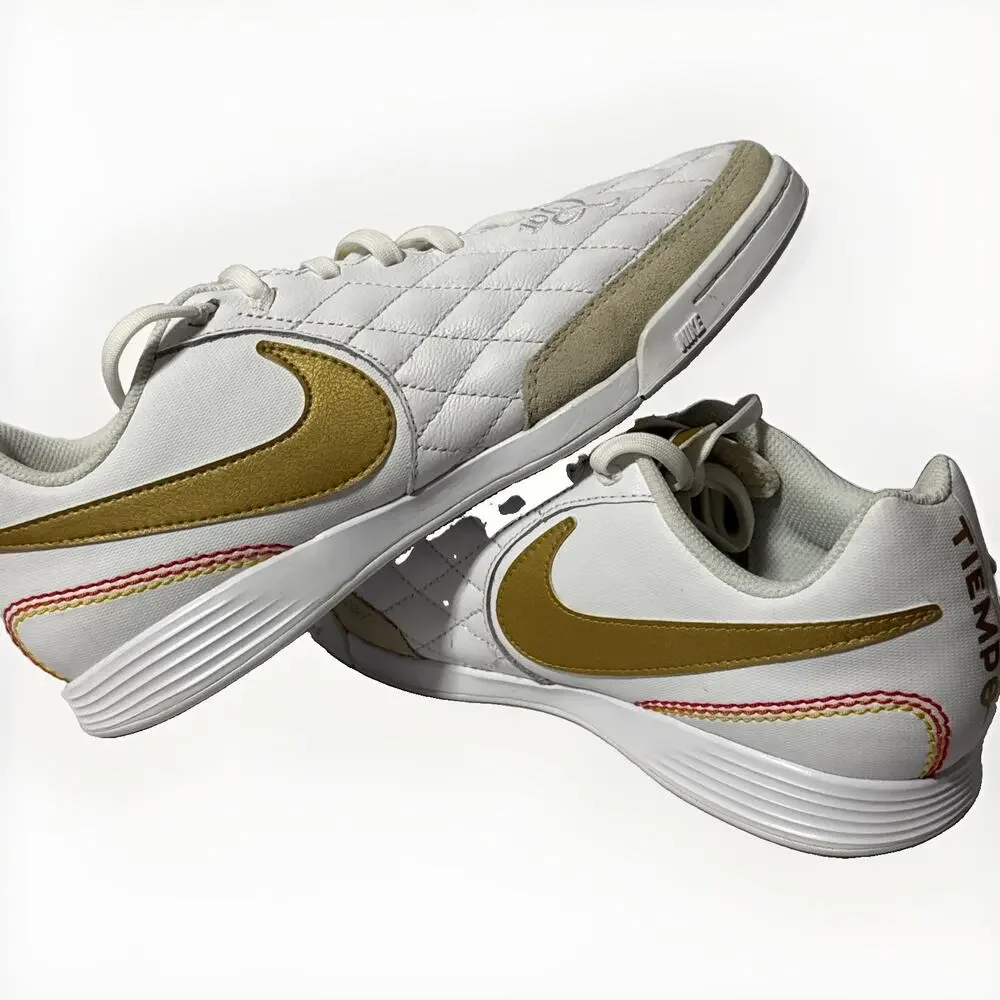 Nike Legend 7 Ronaldinho Indoor White Gold AQ2217-171 Mens 7.5 R10